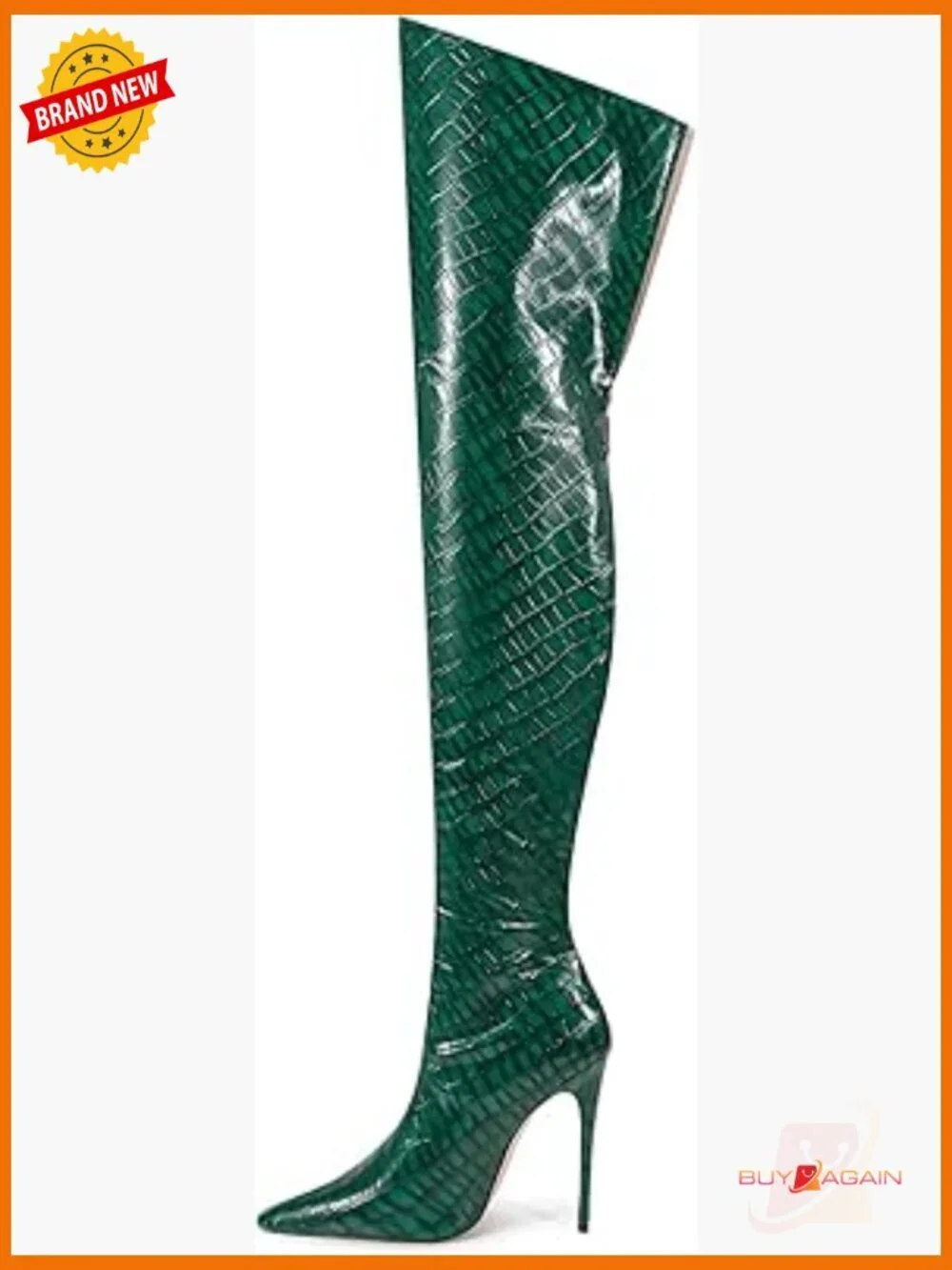 Thigh High Over the Knee Stiletto Heel Boots Pointed Toe Back Zip